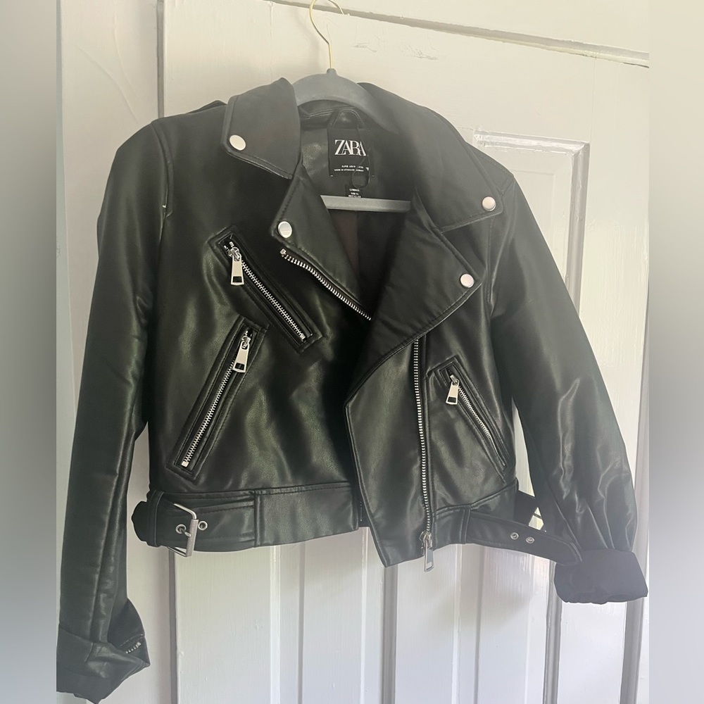 Zara Vegan Leather Jacket, small, never worn